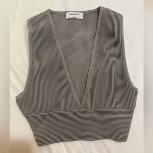 Sculpt knit deep V tank